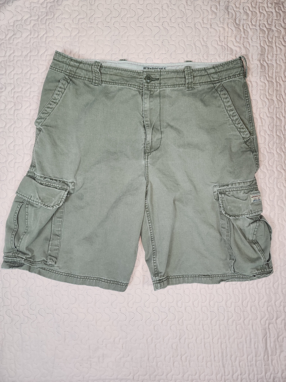 Aeropostale Men's Cargo Shorts - Sage Green